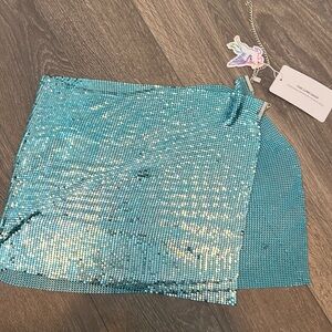 The Lumi Shop - Chainmail Aqua Skirt